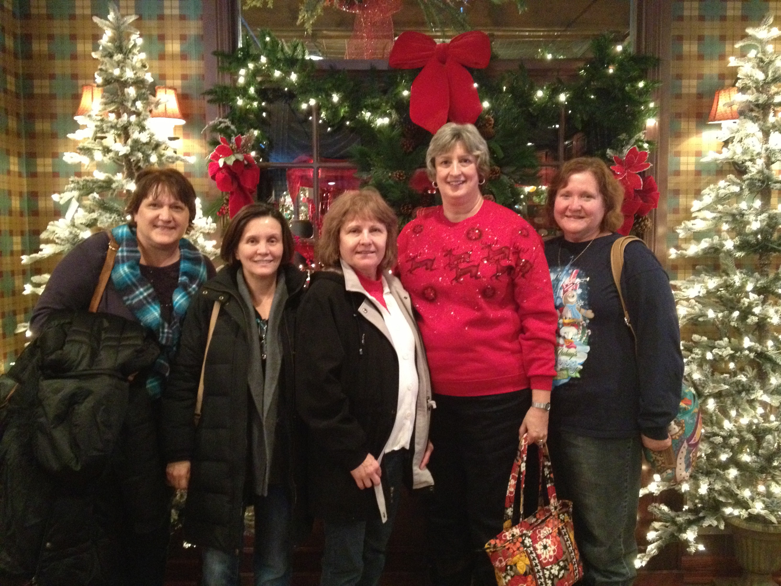 Pictured from L to R: Margie L, Selma, Alice F, Nancy B and Debbie R