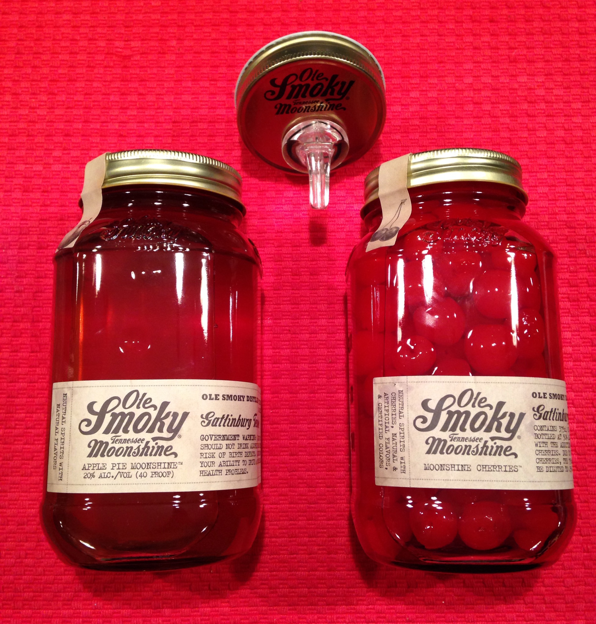 Here's our purchases from Ole Smoky Moonshine.