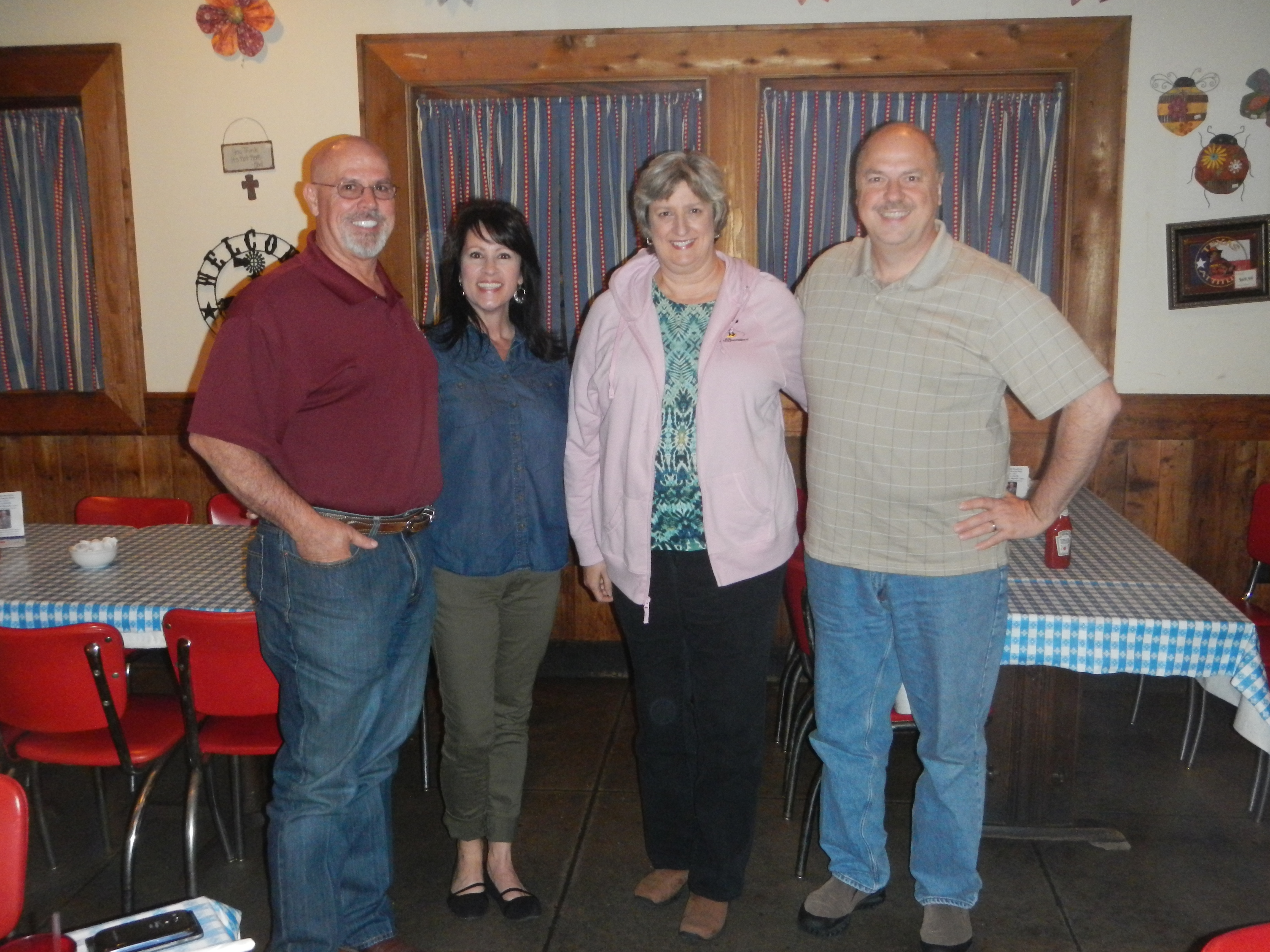 Buddy and Maureen R and us at Goodson's Cafe in Tomball, TX