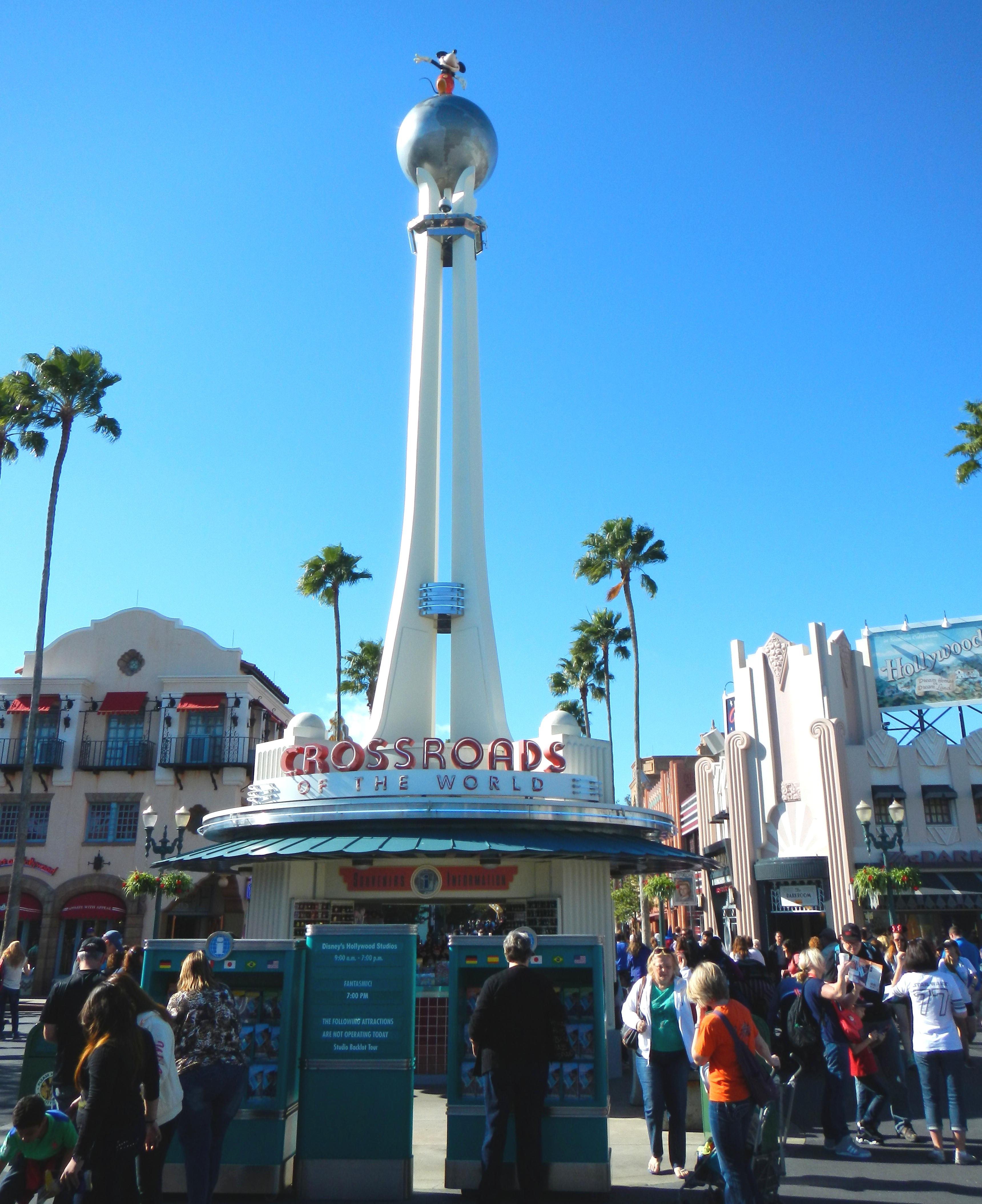 Crossroads of the World at the entrance to Disney's Hollywood Studios.