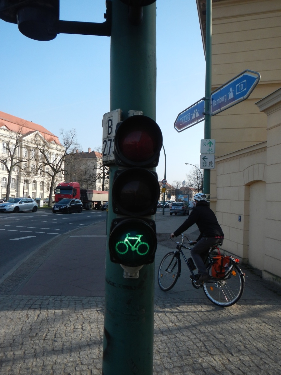 Berliner's are HUGE bikers.  So much so that they have their own lanes, their own traffic signals and they have the right of way vs. cars.