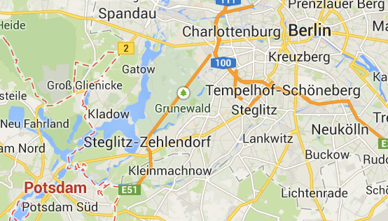Potsdam on Google Maps