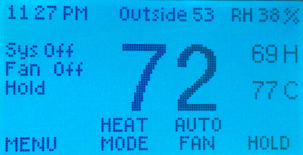 Home HVAC Thermostat - At 11 pm, Smartthings changed the Home to â€œNightâ€ mode which in turn fired the Smartthings "Keep Me Cozy" App - Configured as "HVAC - Night" and adjusted Heating and Cooling Setpoints to 69 and 77 respectively