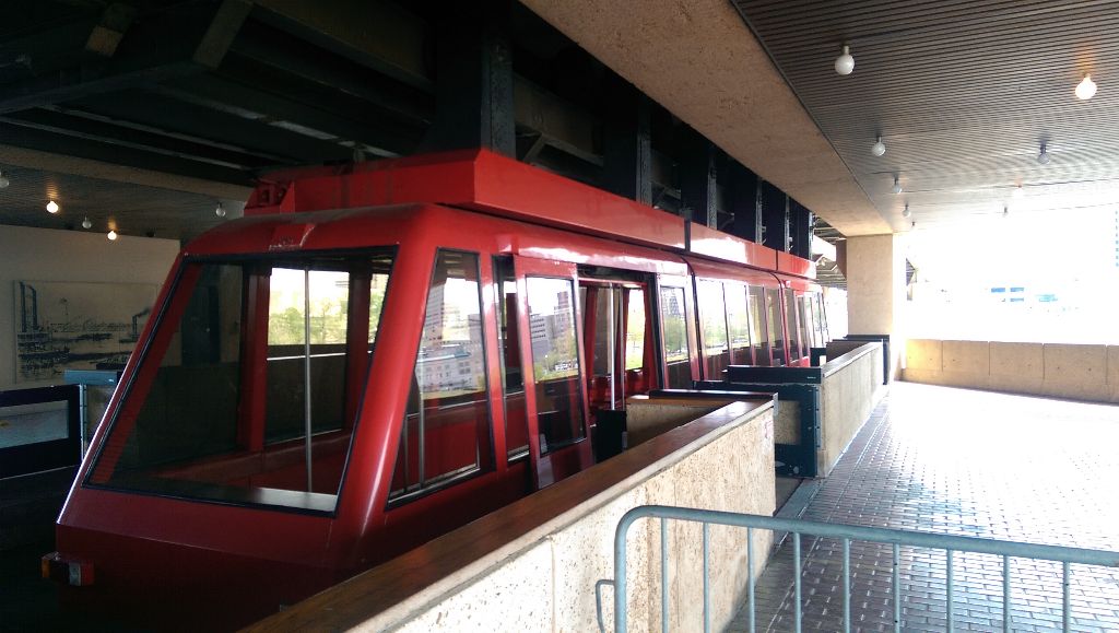 Our monorail car at the station, waiting for the next load of passengers