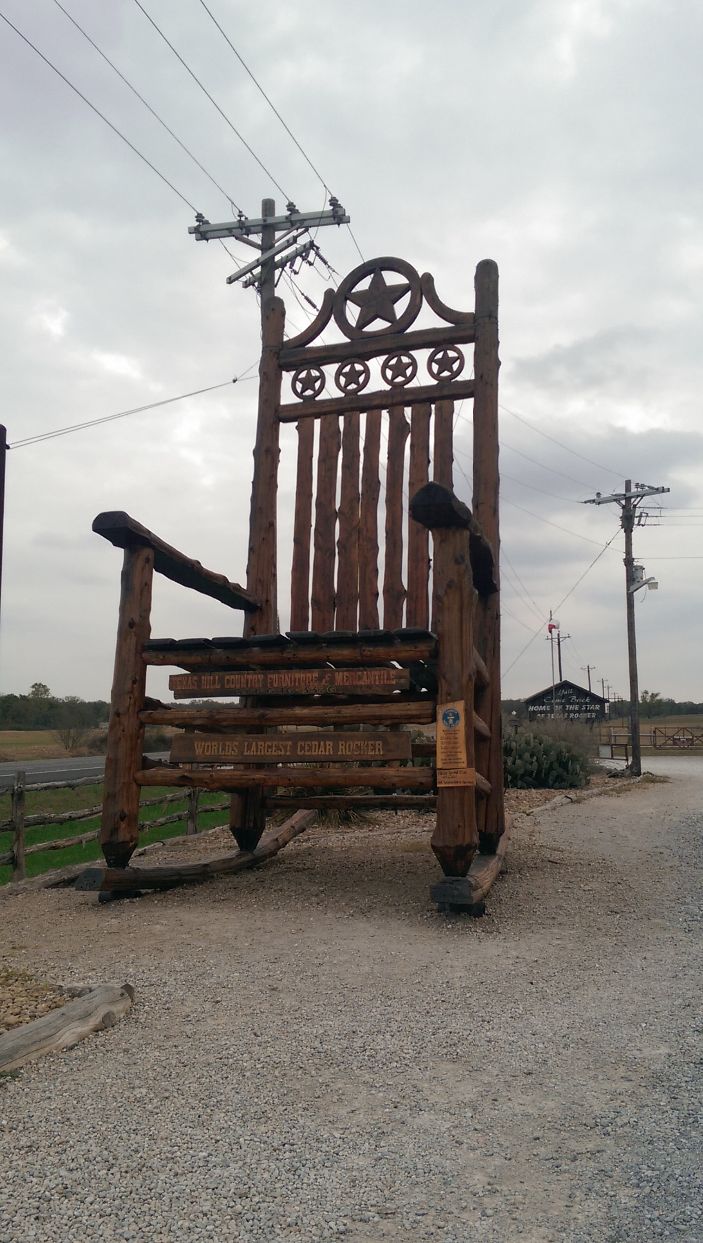 World's largest Cedar Rocking Chair