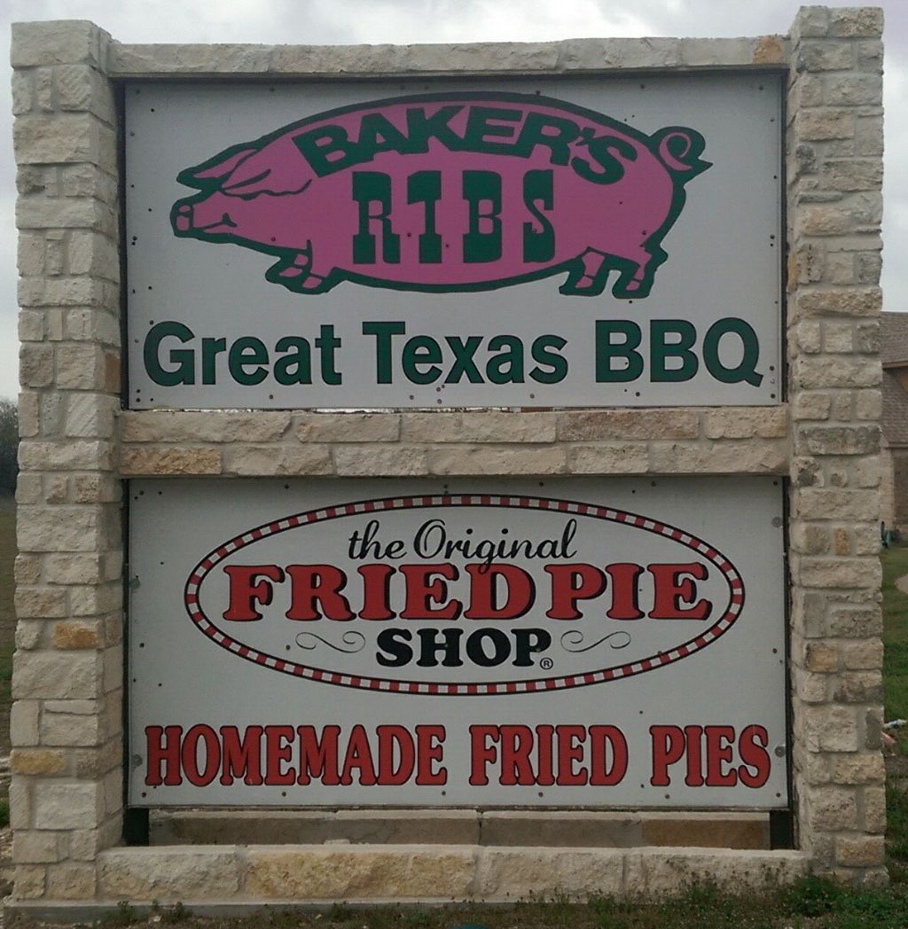 Sign - Baker's Ribs and Original Fried Pie Shop