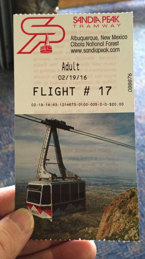 Sandia Peak - Tramway Ticket